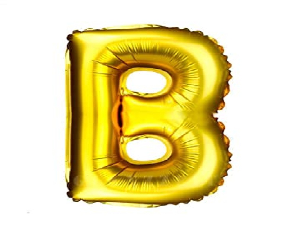 16 Inch Golden Alphabet Balloon Foil (B)