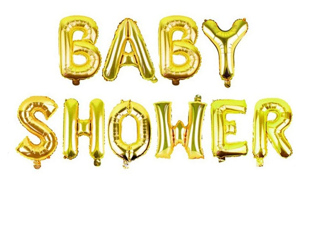 Baby Shower Foil Balloon (Gold)
